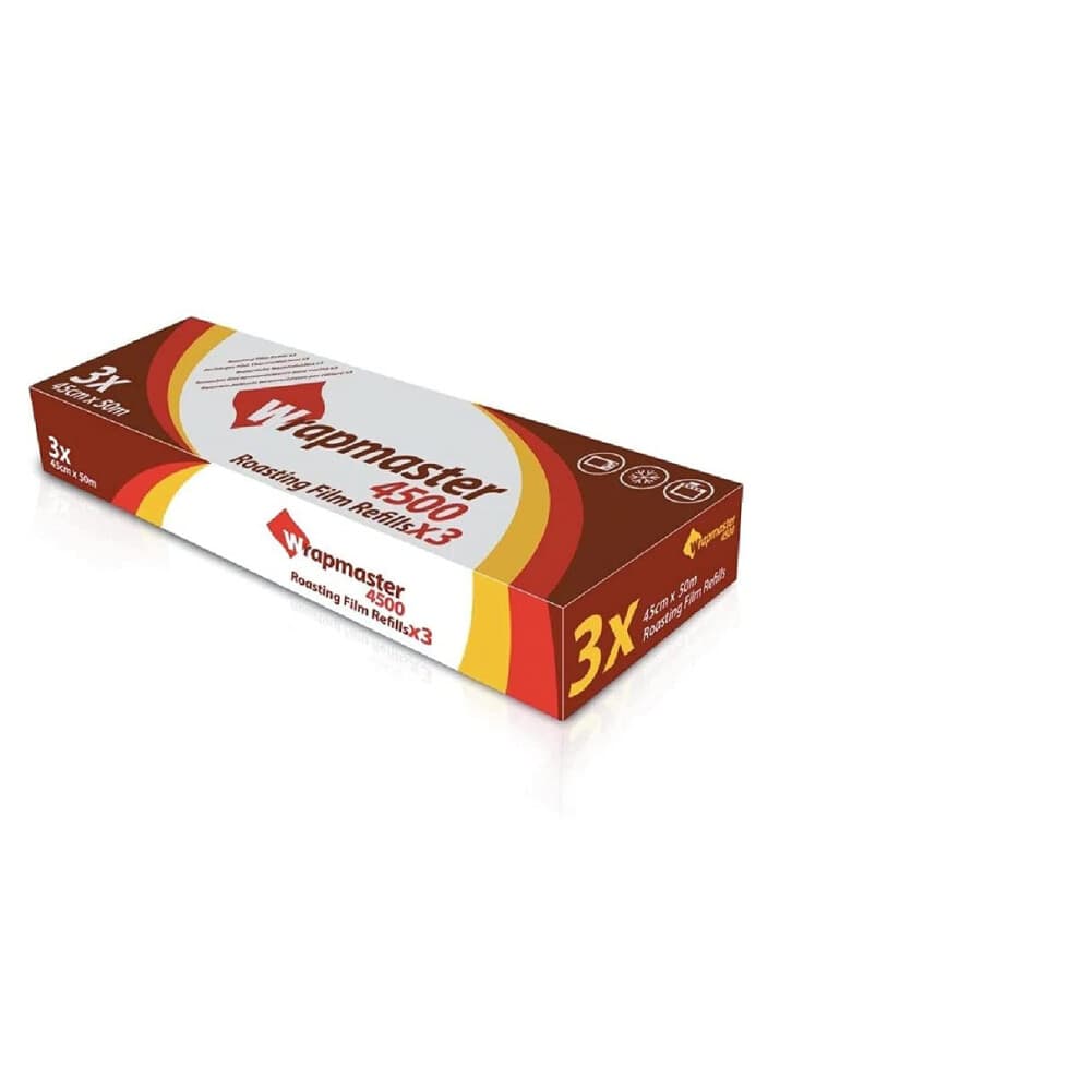 Wrapmaster Cooking Film Roll 450(W)mmx 50(L)m. Pack quantity: 3