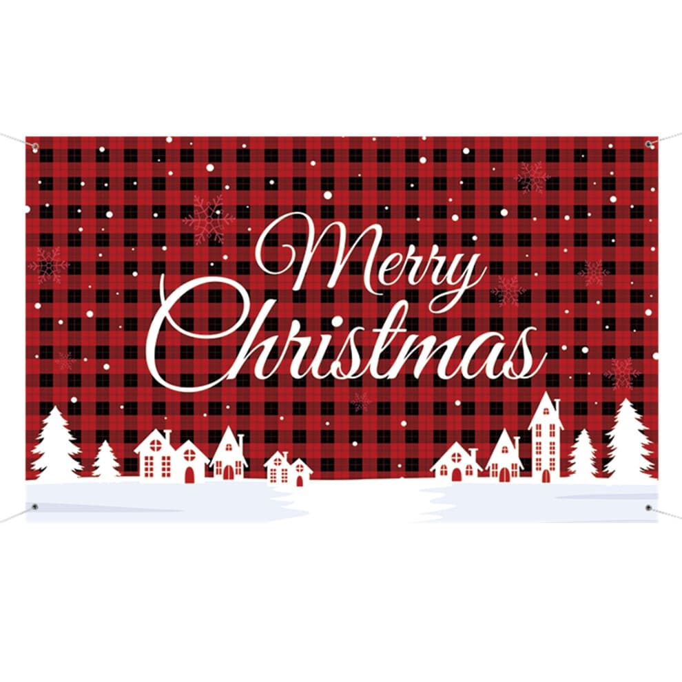 Christmas Red Backdrop for Party Photography, Family Gathering, Xmas & New Year Decoration, Holiday Event Hanging Cloth