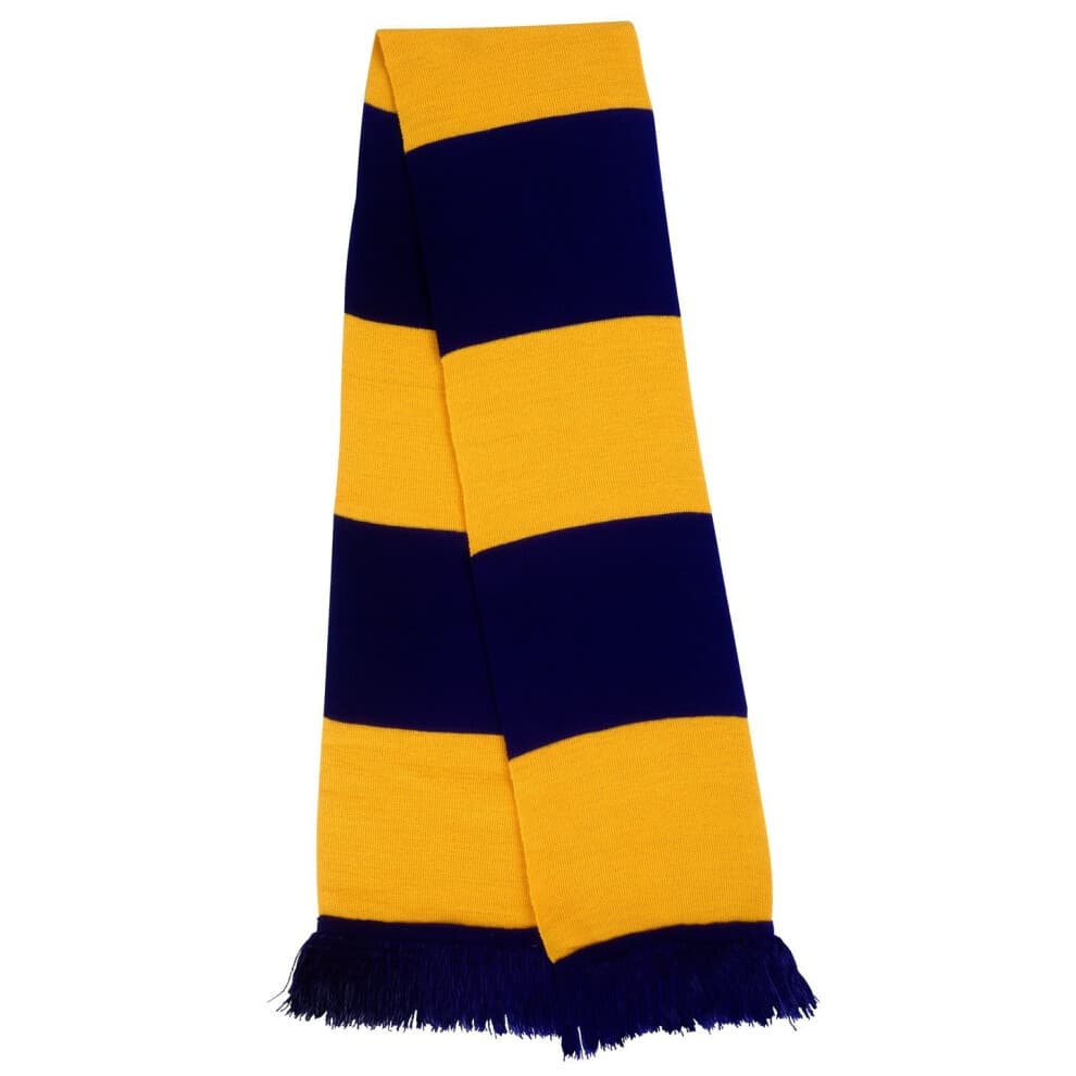 (One Size, Yellow/Purple) Result Mens Heavy Knit Thermal Winter Scarf