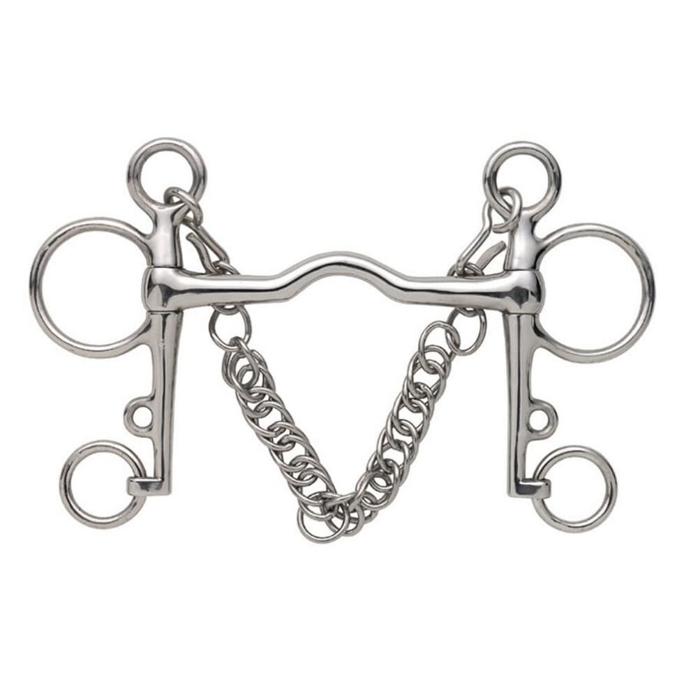(5.5in, Silver) Shires Ported Horse Pelham Bit