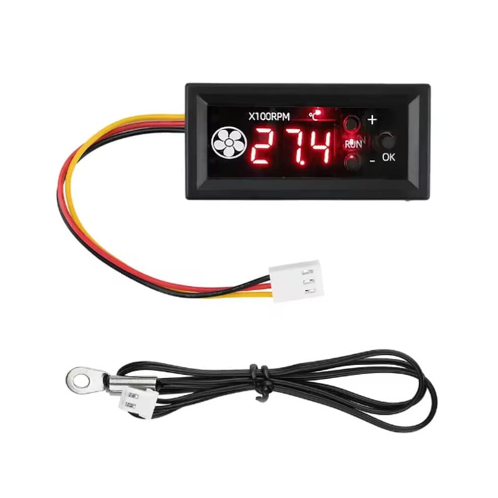 PWM Fan Temperature Controller Speed Controller LED Digital Display Temperature Speed Meter with Temperature Sensor