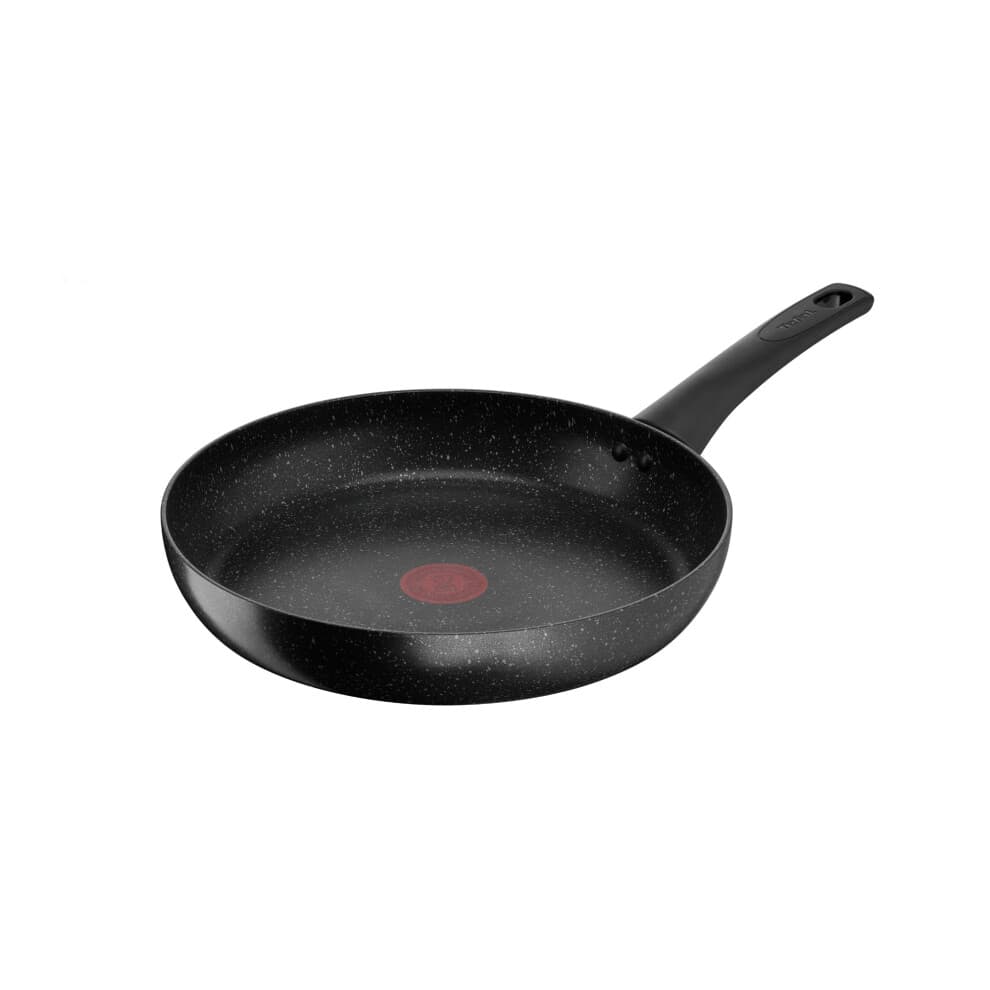 Tefal Titanium Stone Frying Pan 28 cm, High-Performance Non-Stick Durable Coating, Metal Safe, All Hobs Including Induction, Thermo-Signal, Black,