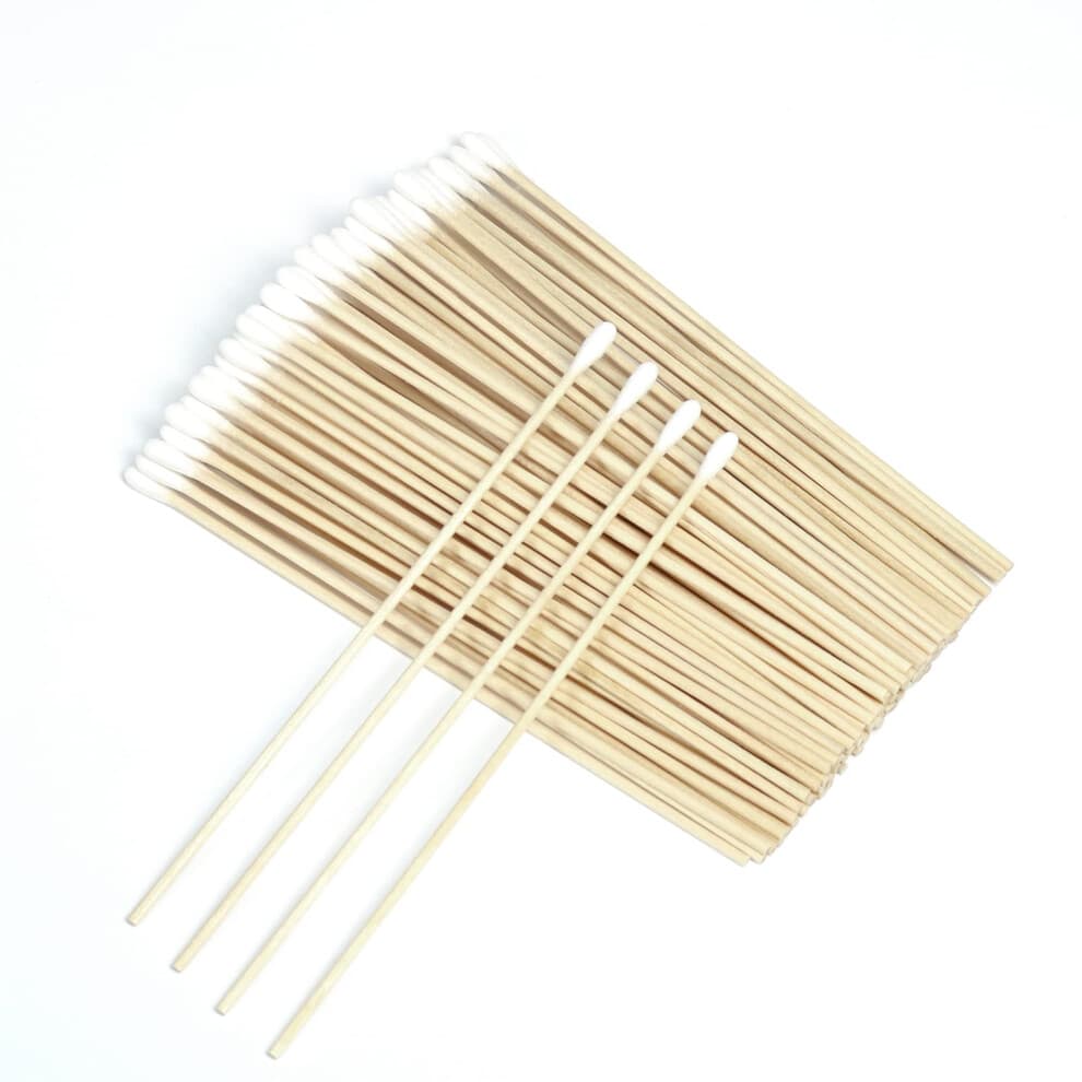 6 Inch Long Cotton Buds, 200pcs Extra Long Handle Ear Buds Cotton Swabs Earbuds