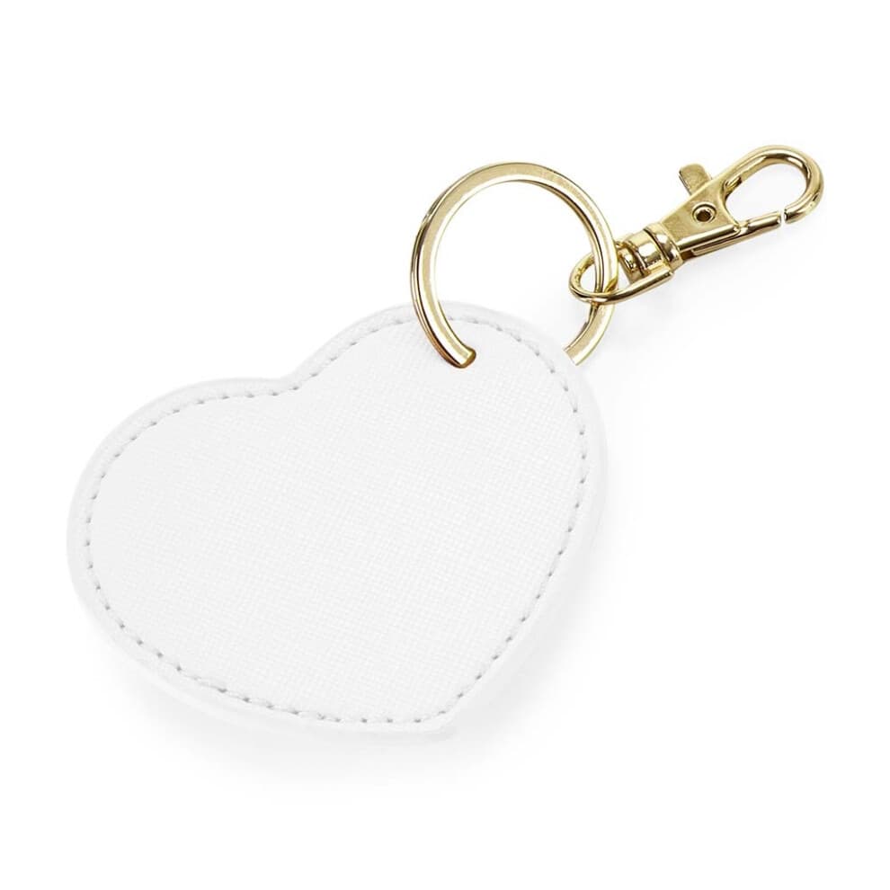 (One Size, Soft White) Bagbase Boutique Heart Key Clip
