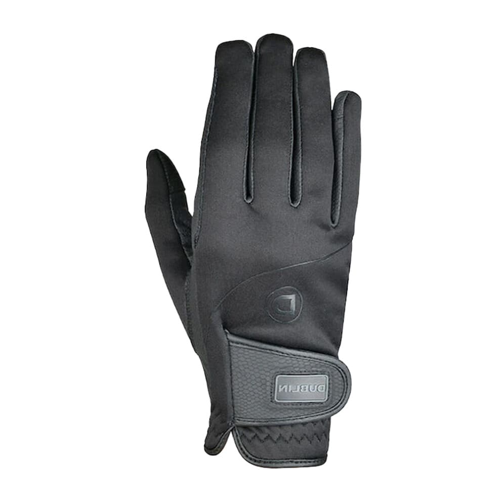 (9, Black) Dublin Unisex Adult Soft Everyday Riding Gloves