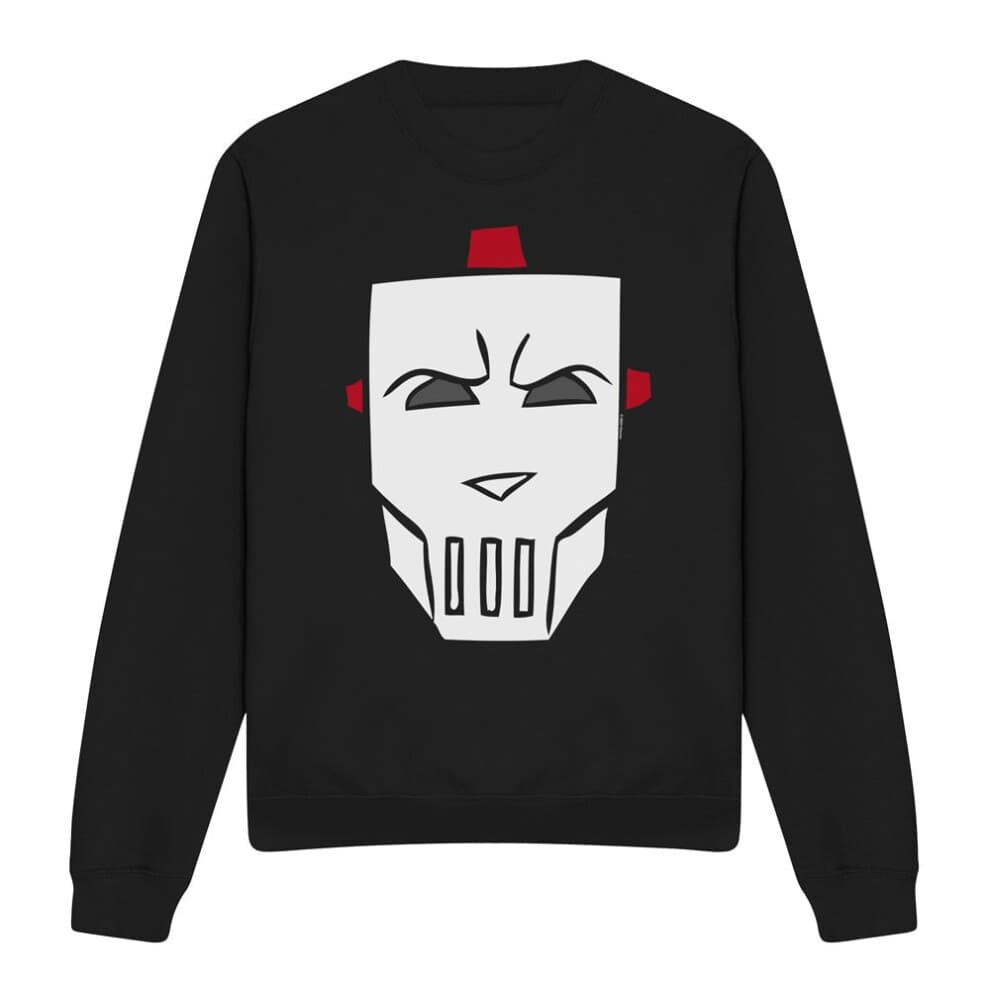 (S, Black) Teenage Mutant Ninja Turtles Unisex Adult Casey Jones Hockey Mask Sweatshirt