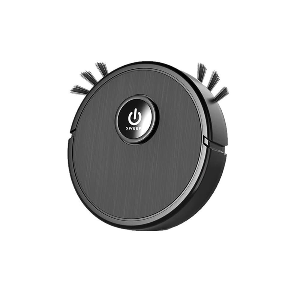 Robot Vacuum Cleaner 3 in 1 Sweep Mop Auto Charge Strong Suction 6000Pa for Pet Hair HardFloor Black