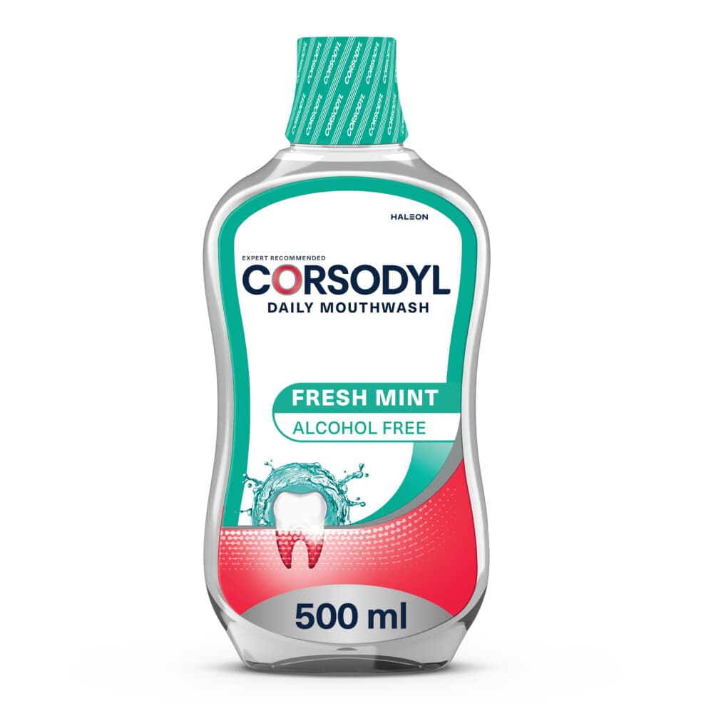 Corsodyl Mouthwash Daily Gum Care, Fluoride Mouthwash, Alcohol Free, F
