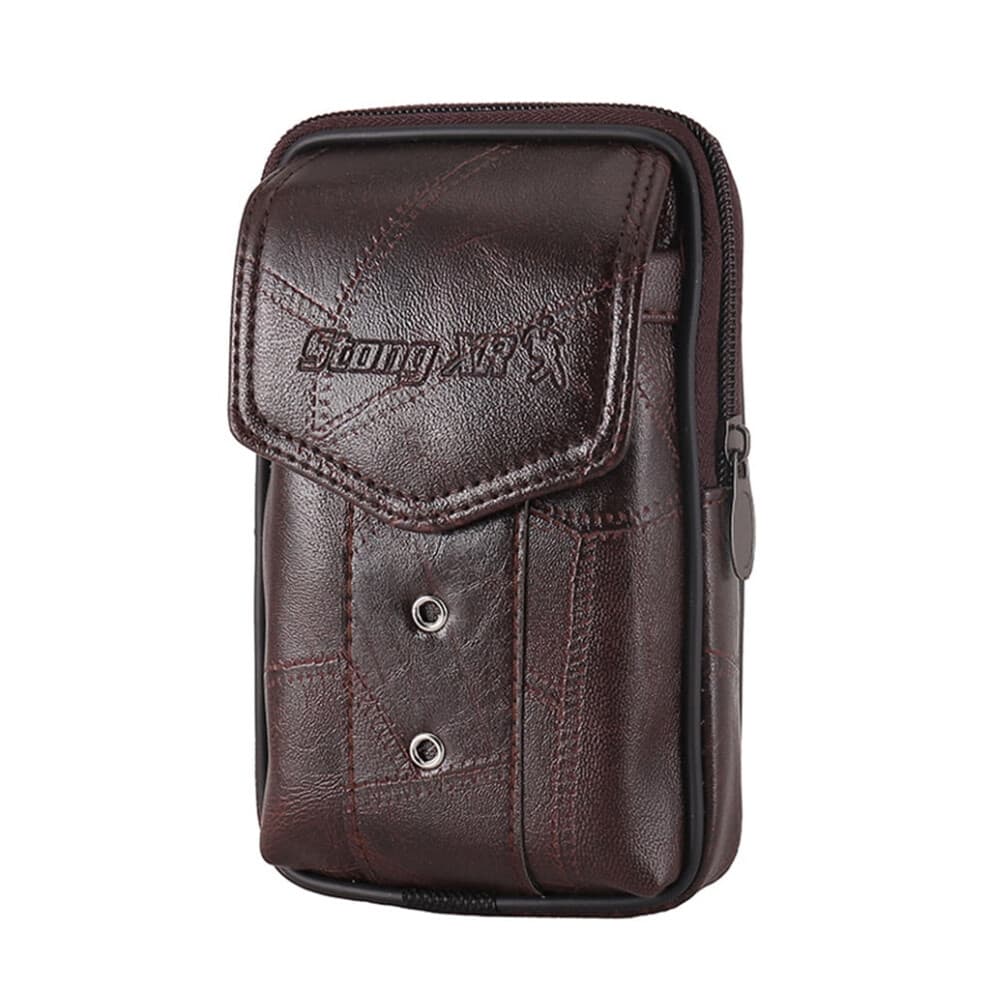 Vintage Leather Waist Bag Belt Loop Carry Phone Pouch Wallet for Case