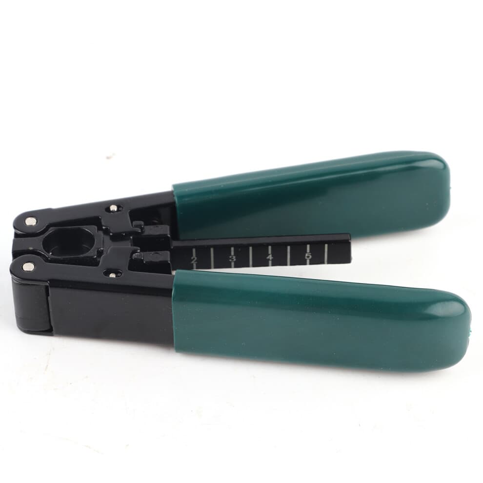 Wire Stripper With Stripping Guide Bar For FttH Fiber Optic Tool Kit Fiber Cleaver Double Port Stripper Optical Fiber Coating Plier High Strength