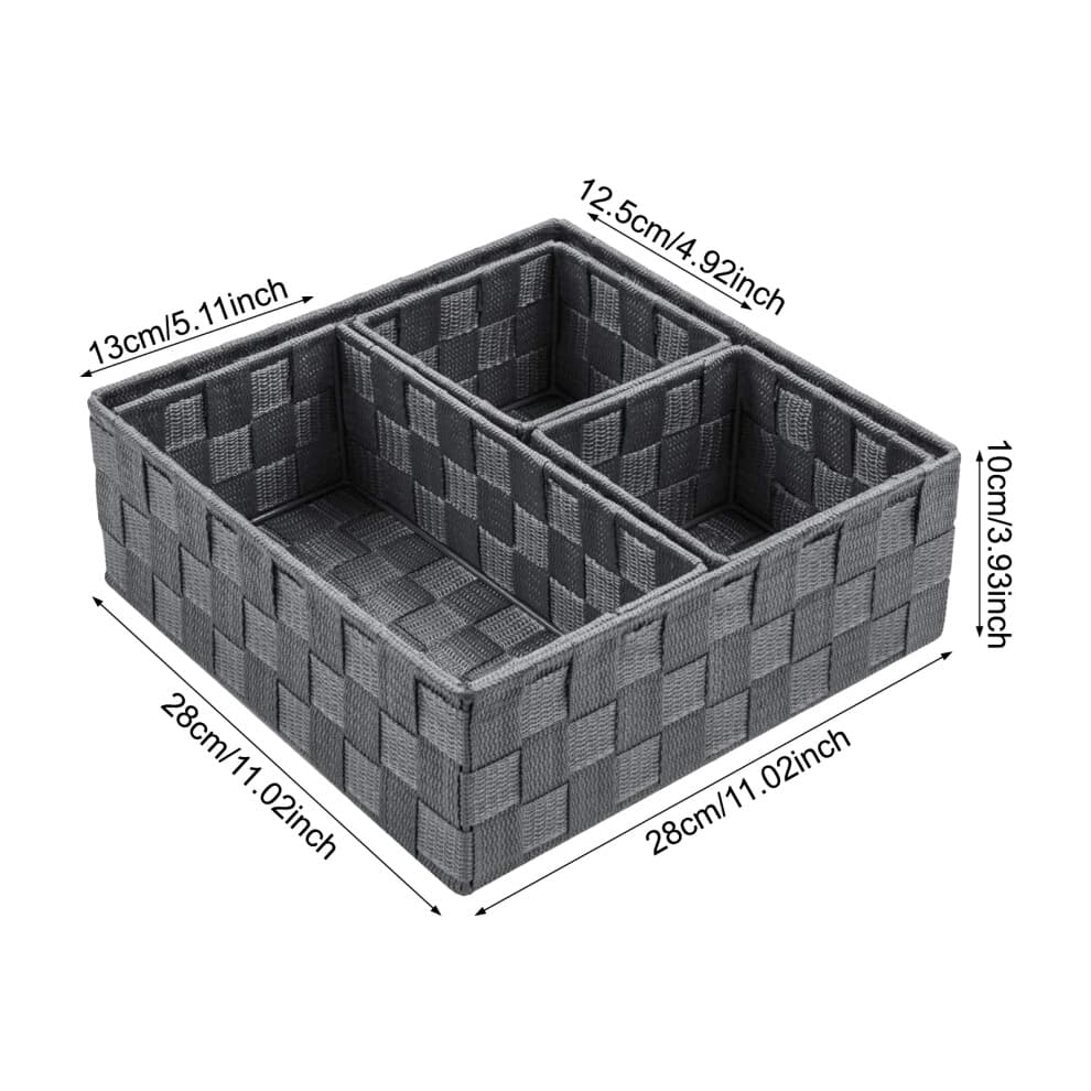 (Gray) Multifunctional Storage Box for Pens, Phones & More