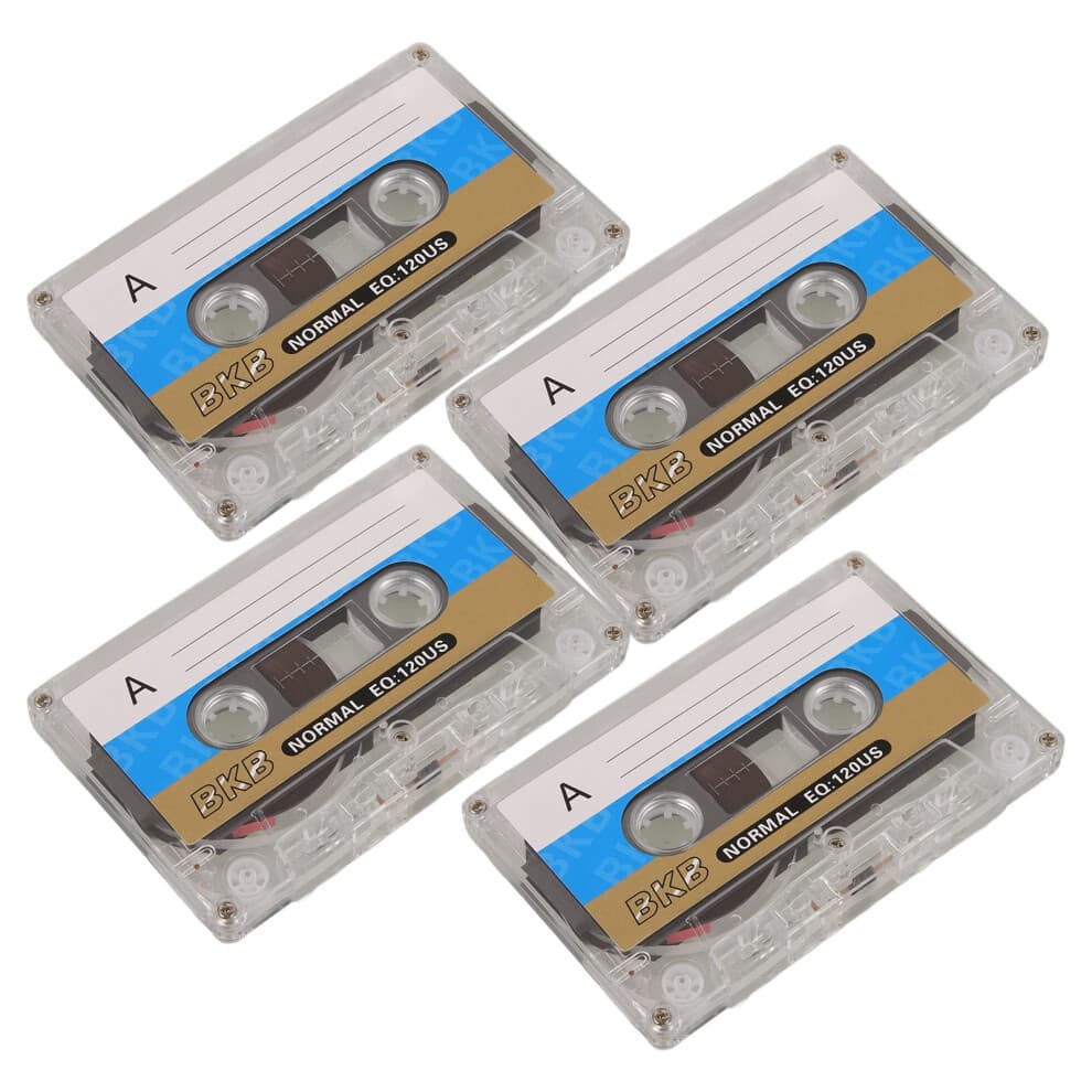 4 Pcs 30-minute Blank Cassette Tape for Recording Speakers Audio