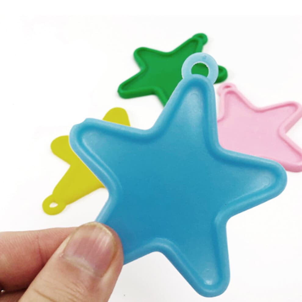 Pack of 16 Star Balloon Weights Plastic Balloon Weights Reusable Helium Balloon Pendant Weights Colorful Balloon Weights Compatible with Par