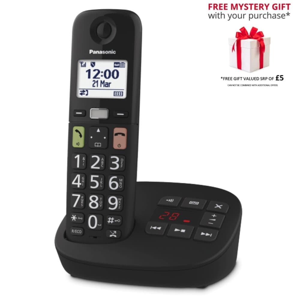 (KX-TGU133EB Triple Set) Panasonic KX-TGU13 Digital Cordless Answering System - Free Gift