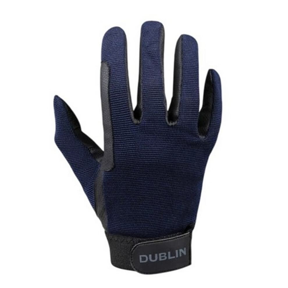 (9, Navy) Dublin Unisex Adult All Season II Riding Gloves