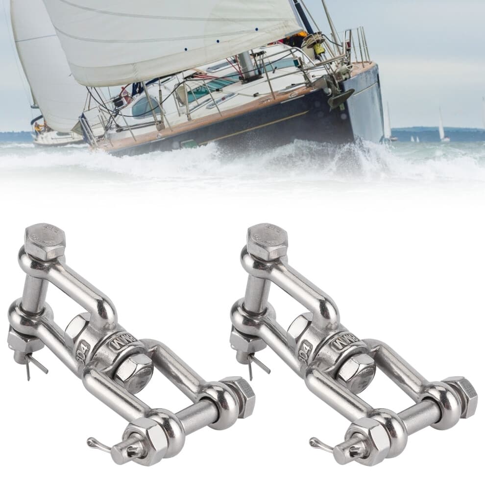 2Pcs Marine Grade Swivel Shackle 304 SS