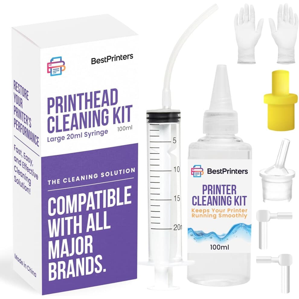 Best Printers Cleaning Kit for Epson, HP | Brother Inkjet Printhead Cleaning Kit | Inkjet Printer Head Cleaner | Printer Head Cleaning Kit with LARGE