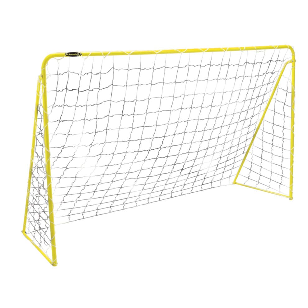 Kickmaster Premier Football Goal 8Ft - Powder Coated Steel Frame, Ultra Strong 3 ply High-Density Netting - Perfect for Outdoor Soccer Play - Ideal f