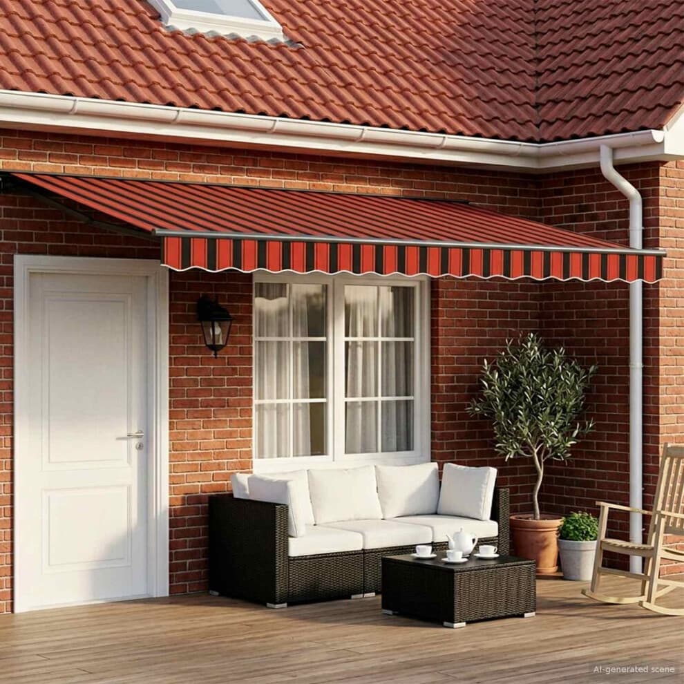 vidaXL Orange, Black and Anthracite 5 x 3.5 m