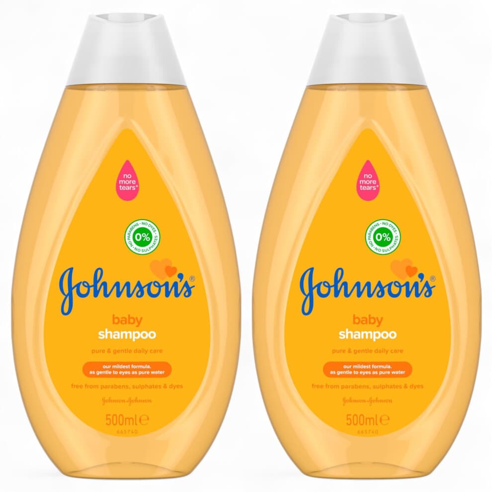 Johnson's Baby SHAMPOO, Pure and Gentle Daily Care Yellow, 2 x 500ML
