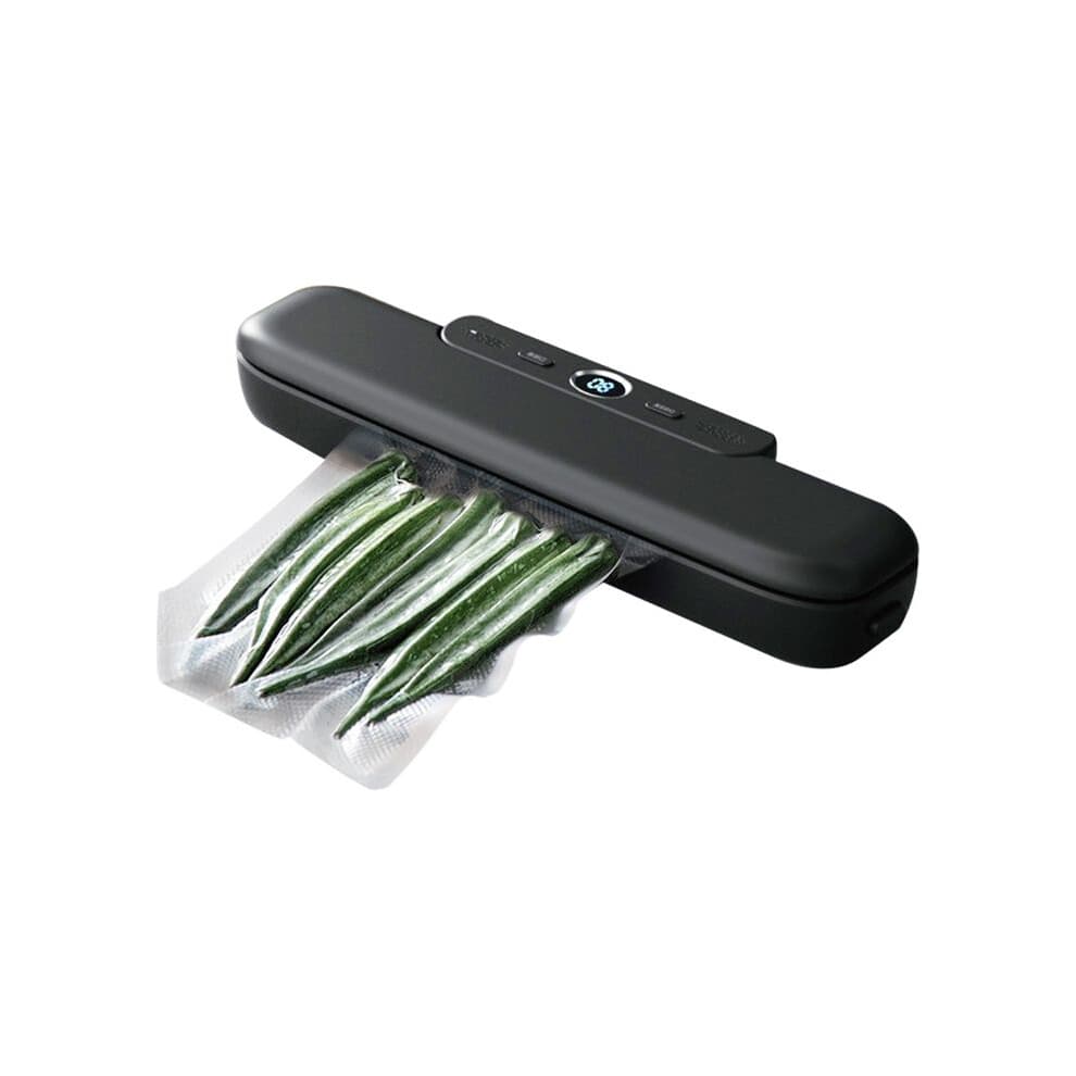 Vacuum Sealer Small Food Vacuum Machine Fresh-Keeping Compression Sealing Machine Household Sealing Machine Black (EU)
