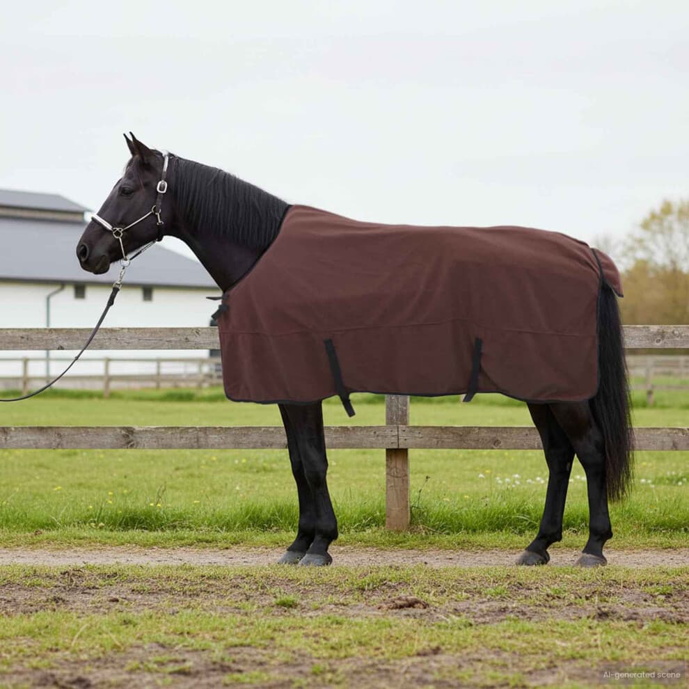 vidaXL Horse Blanket Full Dark Brown 135 cm Polyester