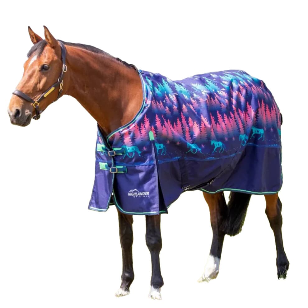 (7', Navy) Highlander Original Lite Standard-Neck Horse Turnout Rug