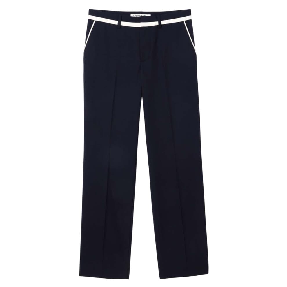 (40R, Blue) Lacoste Mens Badge Straight Suit Trousers