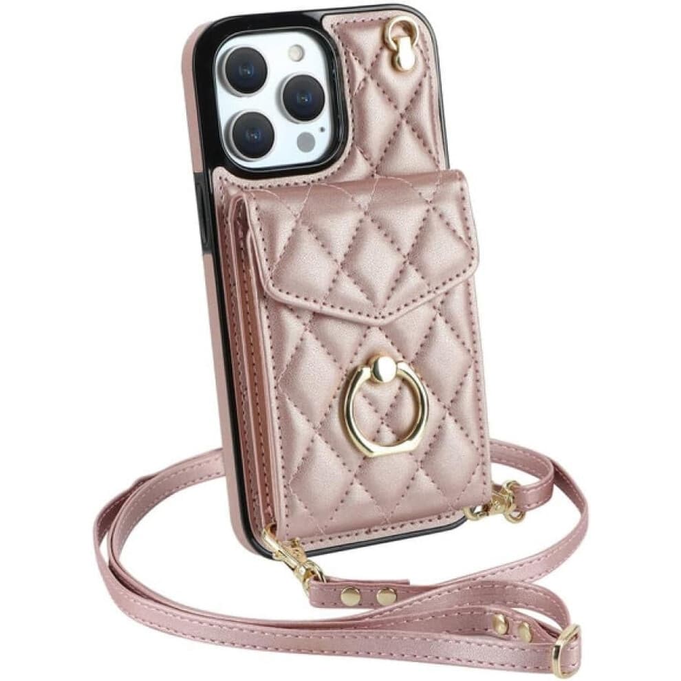 Leather Crossbody Phone Case with Wallet and Card Holder
