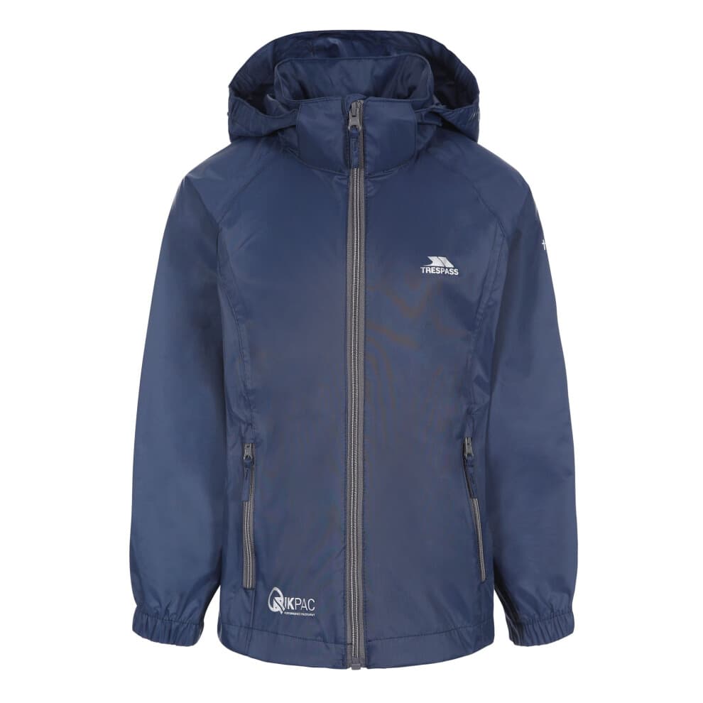 (11/12 Years, Navy/Carbon) Trespass Childrens/Kids Qikpac X Unisex Packaway Jacket
