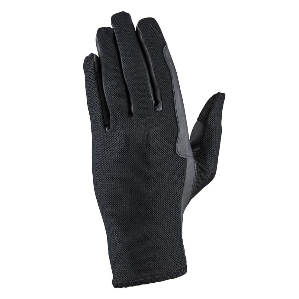 (8, Black) Dublin Unisex Adult Pull-On Mesh Riding Gloves