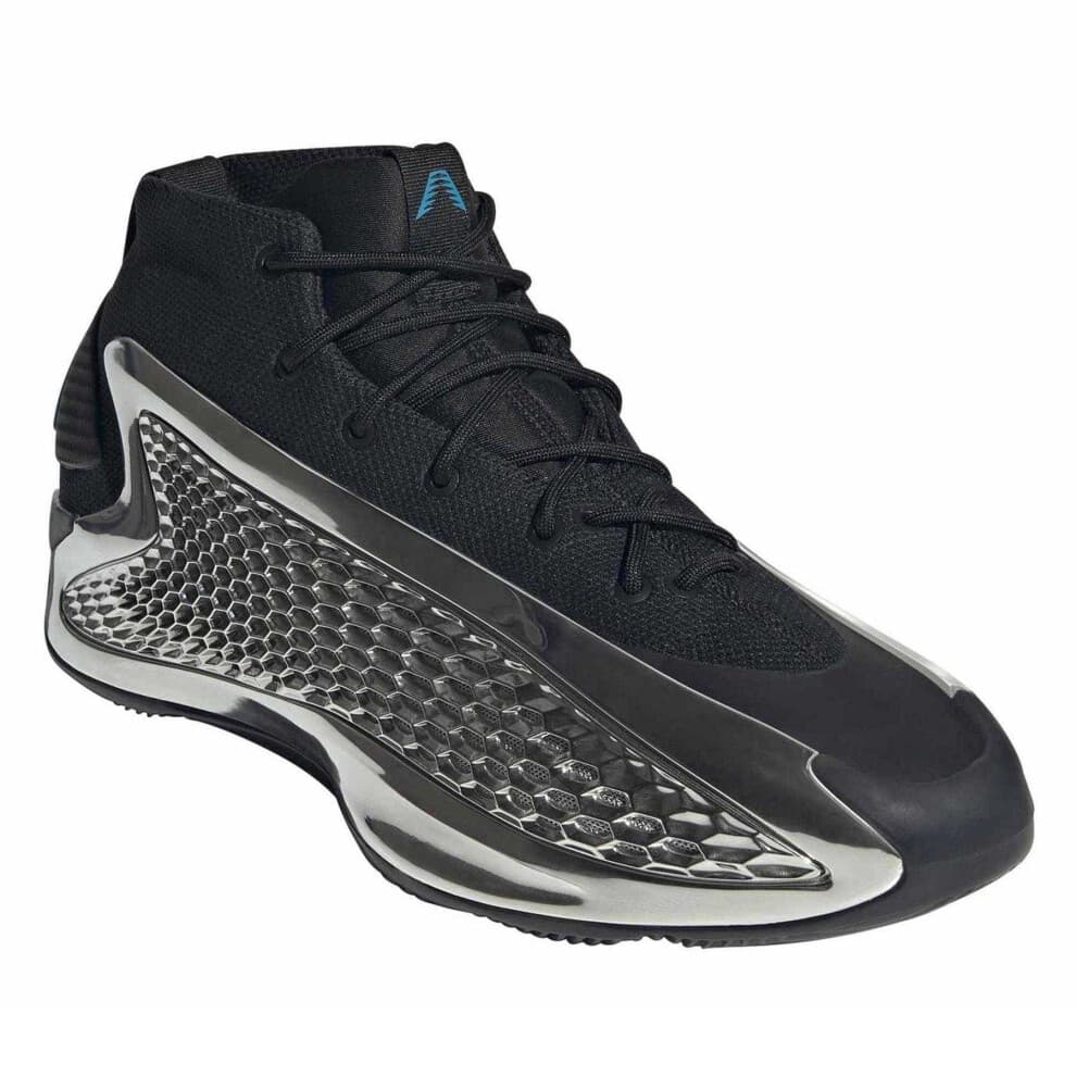 (8.5 UK, Core Black) Adidas Mens Anthony Edwards Metallic Accents Lace Up Basketball Shoes