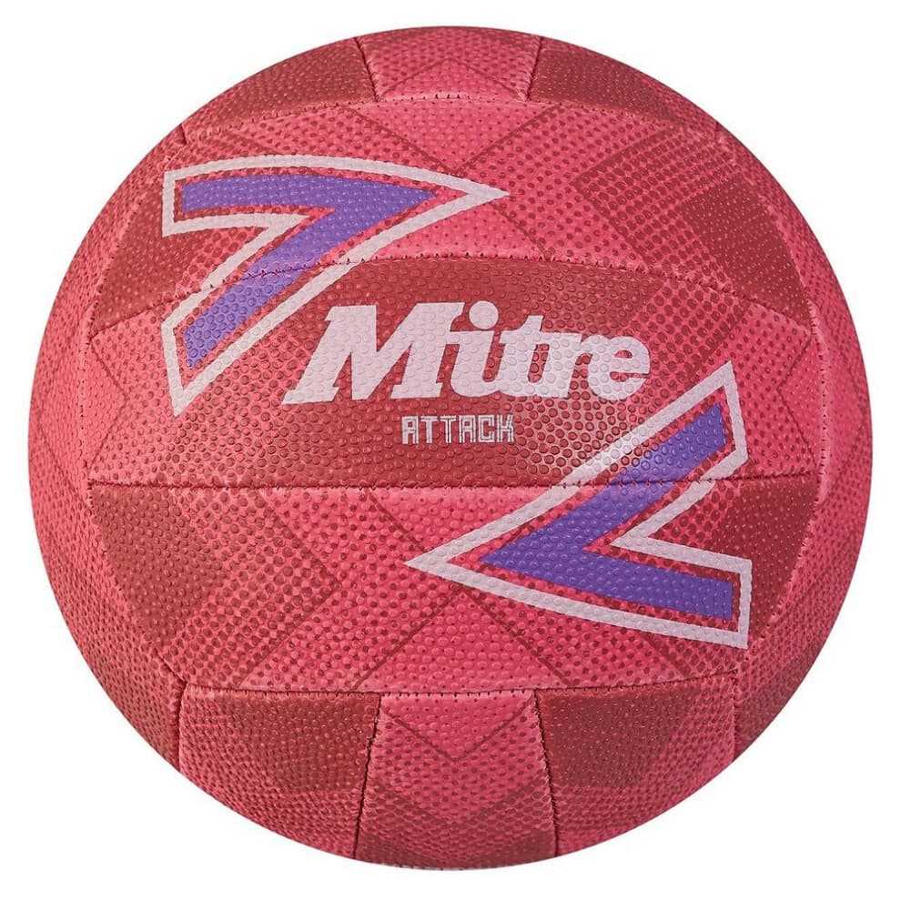 (4, Pink/Purple/White) Mitre Attack Netball