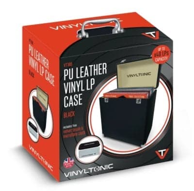 Vinyl Tonic PU Leather LP Case Black (with Velvet Brush & Microfibre Cloth)