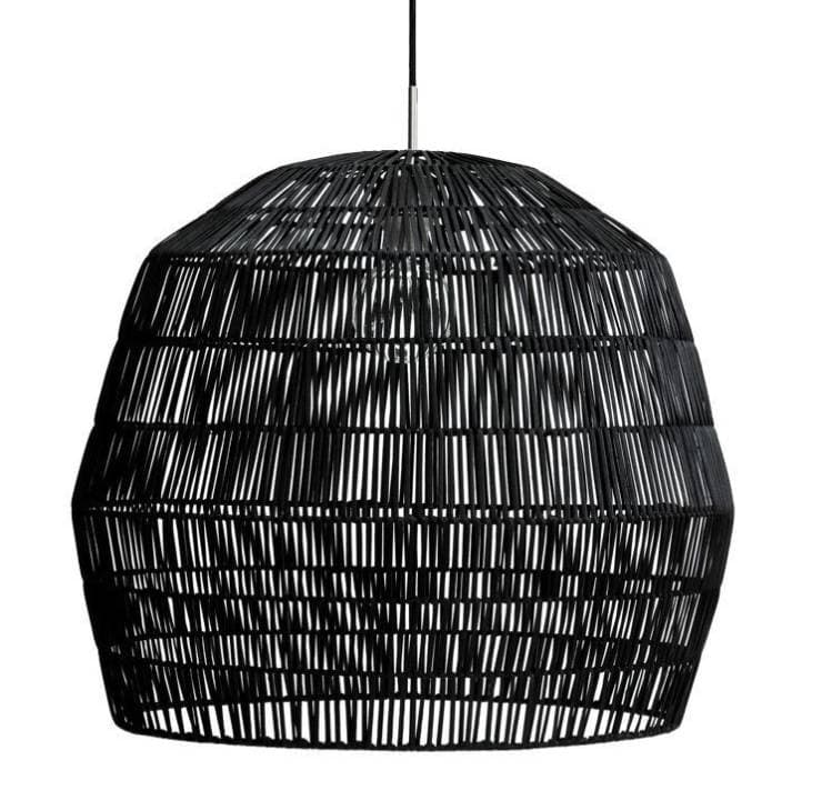 Ay Illuminate Hanging lamp Nama 2 black rattan ø58cm