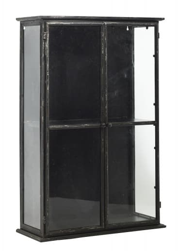 Nordal Downtown iron wall cupboard - black 50x20x60cm