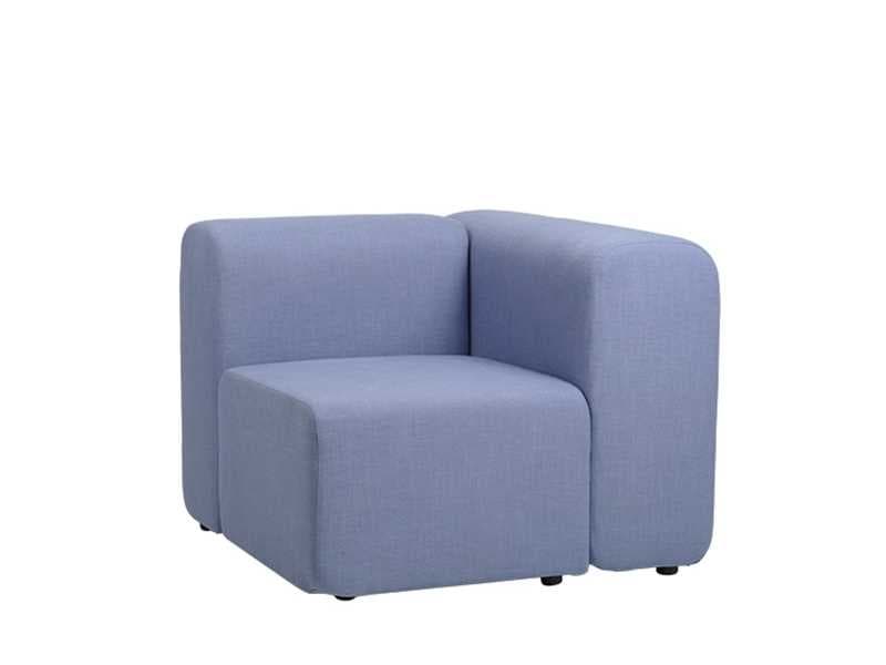 Broste Copenhagen Lagoon sofa module corner left - light blue