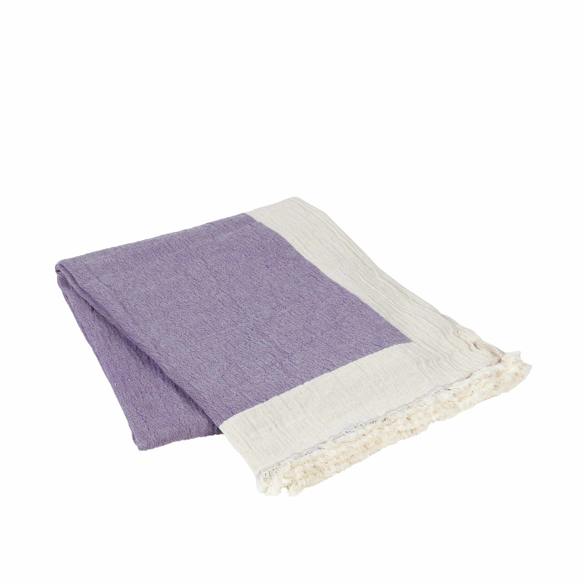 Broste Copenhagen Mona plaid purple - 130x180cm