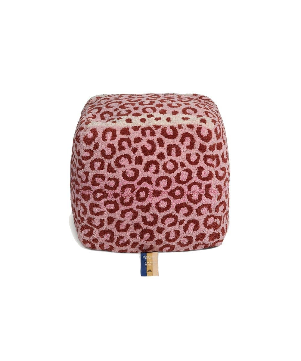 Doing Goods Pink leopard pouf small - 1.45.15.009.030.3