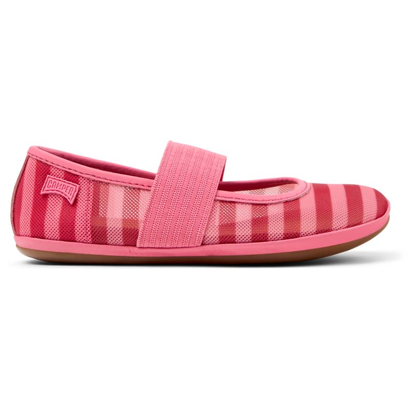 CAMPER Right - Ballerinas for Girls - Pink,Red, size 8.5, Cotton fabric/Smooth leather