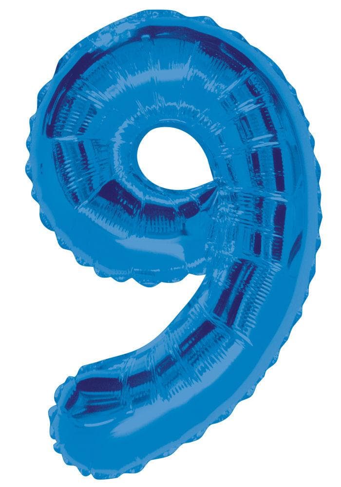 9 - Blue 34" Numeral Balloon