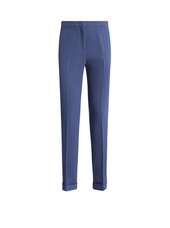 Etro, Cady Cigarette Trousers, Woman, Light Blue, Size 42