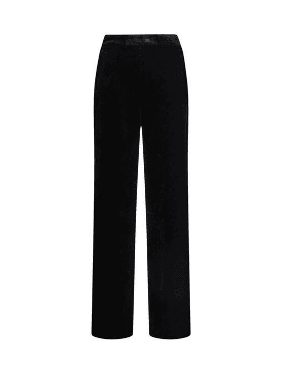 Etro, Velvet Palazzo Trousers, Woman, Black, Size 36
