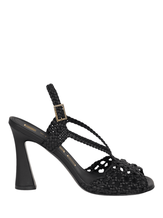 Etro, Woven High-heeled Sandals, Woman, Black, Size 41