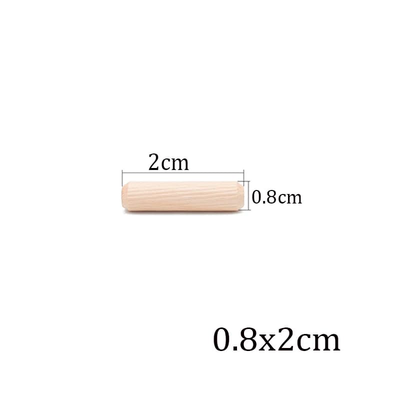 Wooden Dowel Pins Grooved Dowels Plugs Chamfered Fluted Pin Wood for Furniture
