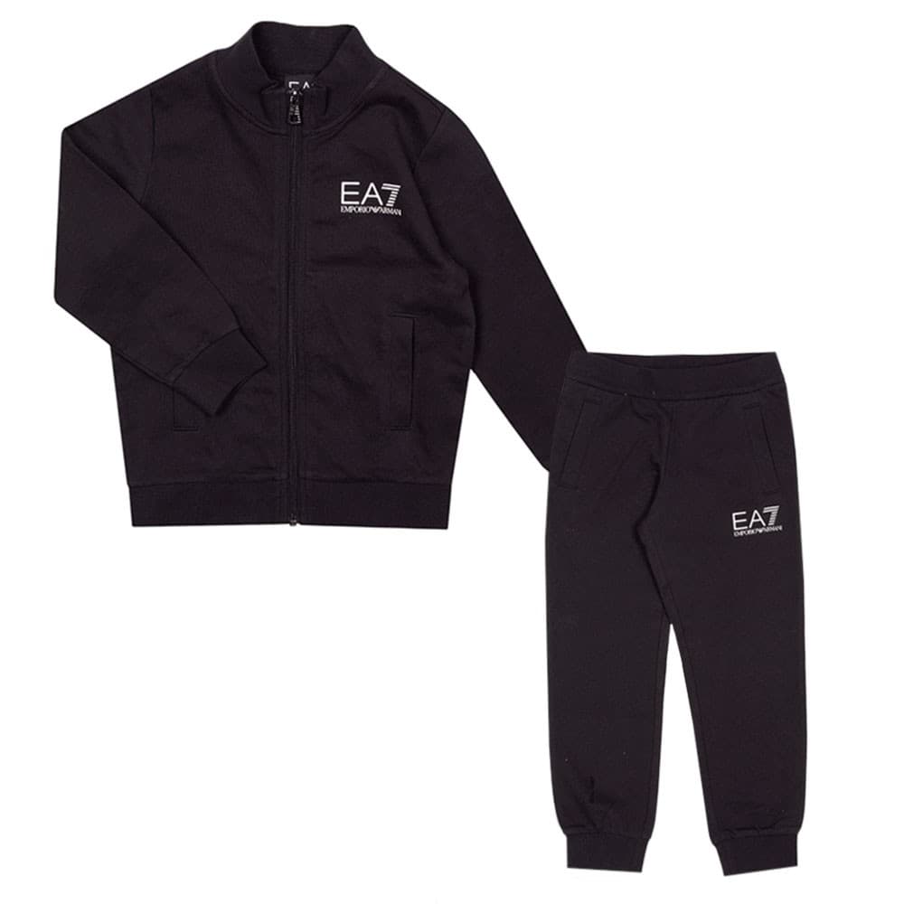 Boys Full Zip Funnel Neck Tracksuit