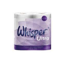 Toilet Rolls 3-Ply Luxury Whisper Ultra White 160 Sheet (Pack 40)