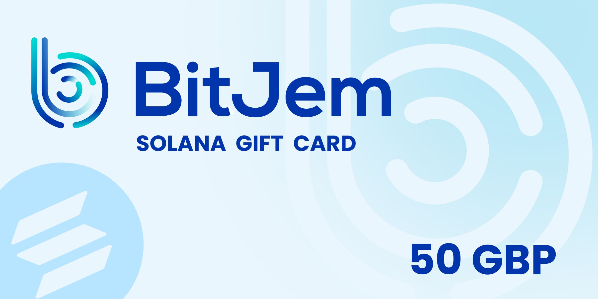 BitJem SOL Gift Card 50 GBP