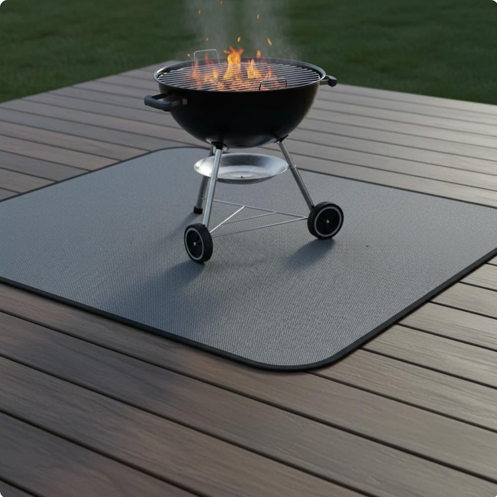 Silicone Fire Fireplace Mat Oil-Proof Fireproof BBQ Mat Long-Lasting