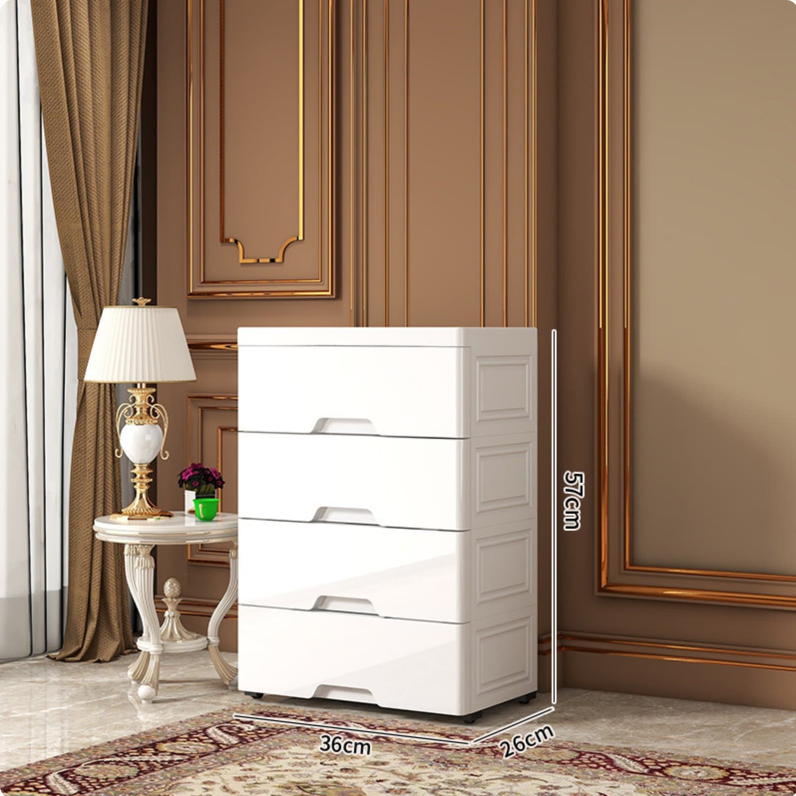 Bedside Storage Cabinet Anti-Drop Buckle Multi-Layer Drawer Cabinet Heavy Duty